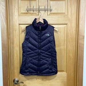 Plurple North Face Vest Size Small w/ Pink Lining